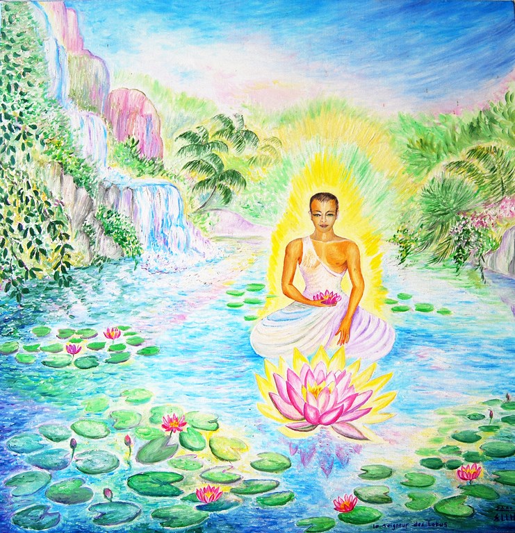 Poster meditation Master of Lotus artist Ellhëa