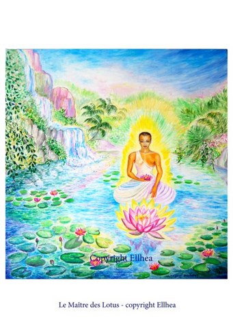 poster d'art Méditation Le Maitre des Lotus