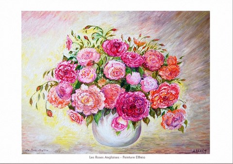 Poster Roses anglaises copyright Ellhea